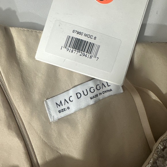 NWT $898 Mac Duggal [ 6 ] 67960 Embellished One Shoulder Lace‎ A Line Gown S1925 - Picture 6 of 16